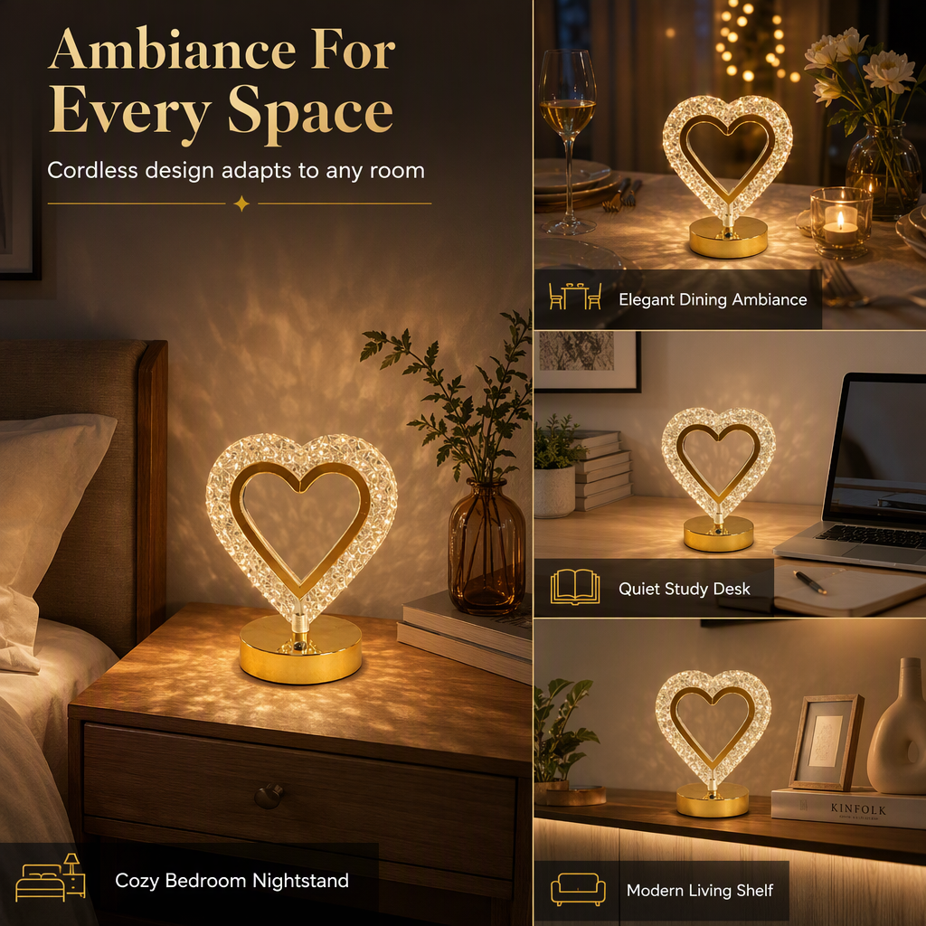 Rechargeable Touch Control Night Light 3 Color Stepless Dimmable Bedside Atmosphere Lamp for Bedroom Creative Birthday Gift