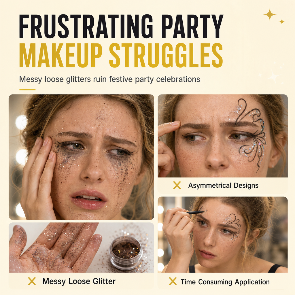 Christmas Holiday Temporary Face Tattoo Stickers for Festive Animal Makeup Decoration Featuring Deer Leopard Print Cat and Fox Designs