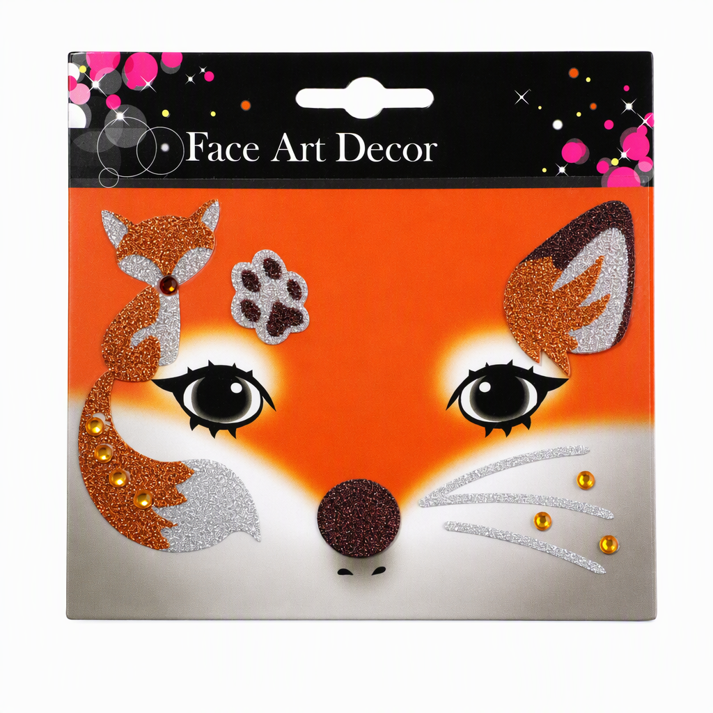 Christmas Holiday Temporary Face Tattoo Stickers for Festive Animal Makeup Decoration Featuring Deer Leopard Print Cat and Fox Designs