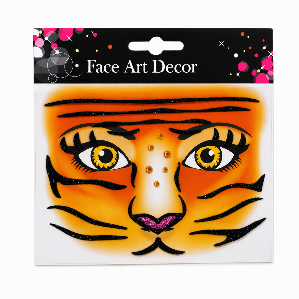 Christmas Holiday Temporary Face Tattoo Stickers for Festive Animal Makeup Decoration Featuring Deer Leopard Print Cat and Fox Designs