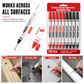10-Pack Dual Long Head Permanent Marker Pens Waterproof Oil-Based Deep Hole Scribing Markers for Woodworking