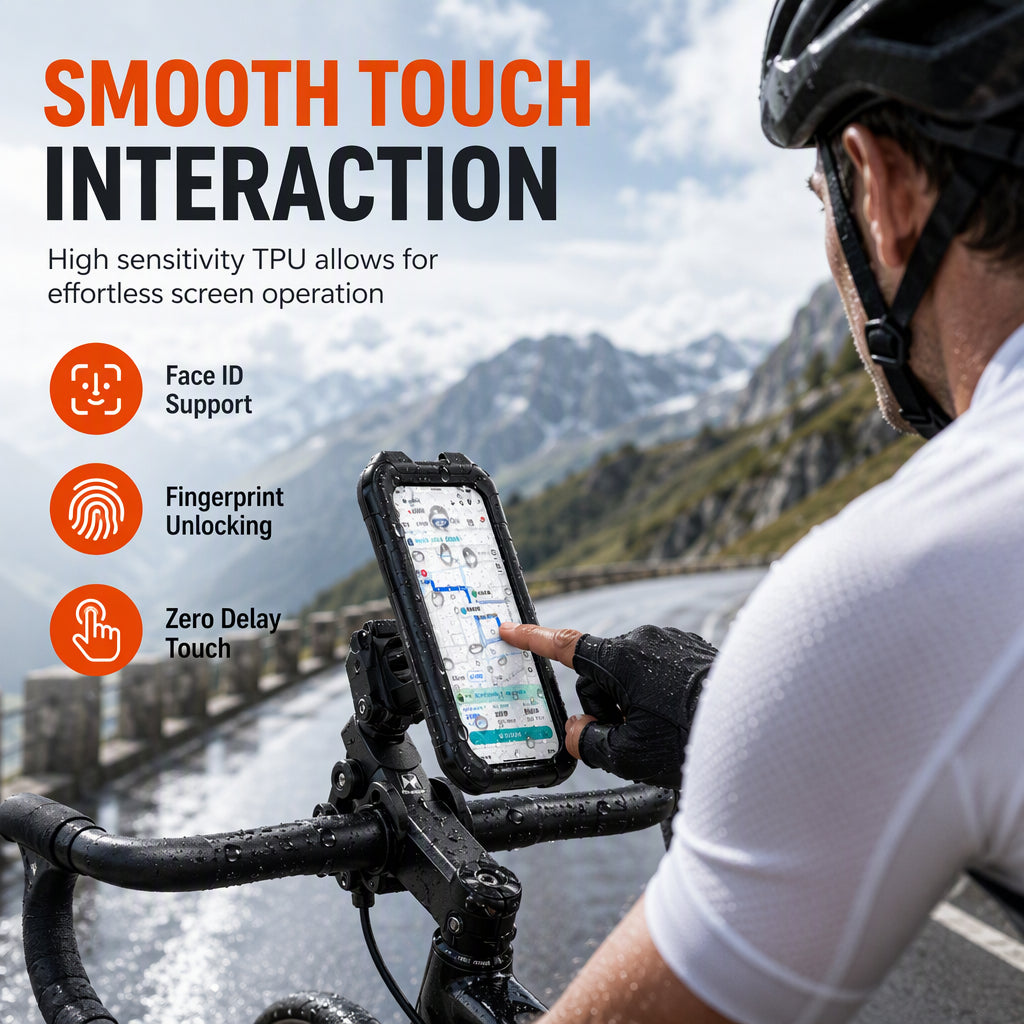 ⏳🔥LIMITED-TIME 50% OFF! ⏰Waterproof Bike & Motorcycle Phone Holder – Touch Screen & 360° Rotation 🚴