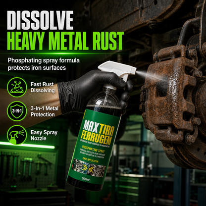 3 in 1 Rust Remover and Phosphating Agent for Metal Parts 500ml with Spray Nozzle to Remove Grease and Rust and Form a Rustproof Protective Film