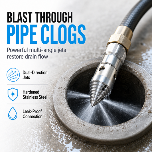 📢📢50% OFF !! ⏰High Pressure Sewer Jetter Nozzle Pagoda Shape Pipe Dredging and Cleaning Nozzle