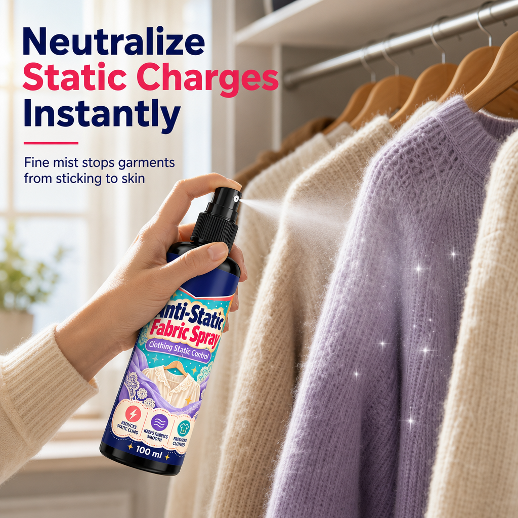📢📢50% OFF !! ⏰Anti Static Spray for Clothes to Reduce Static Cling on Clothing Hats and Pants
