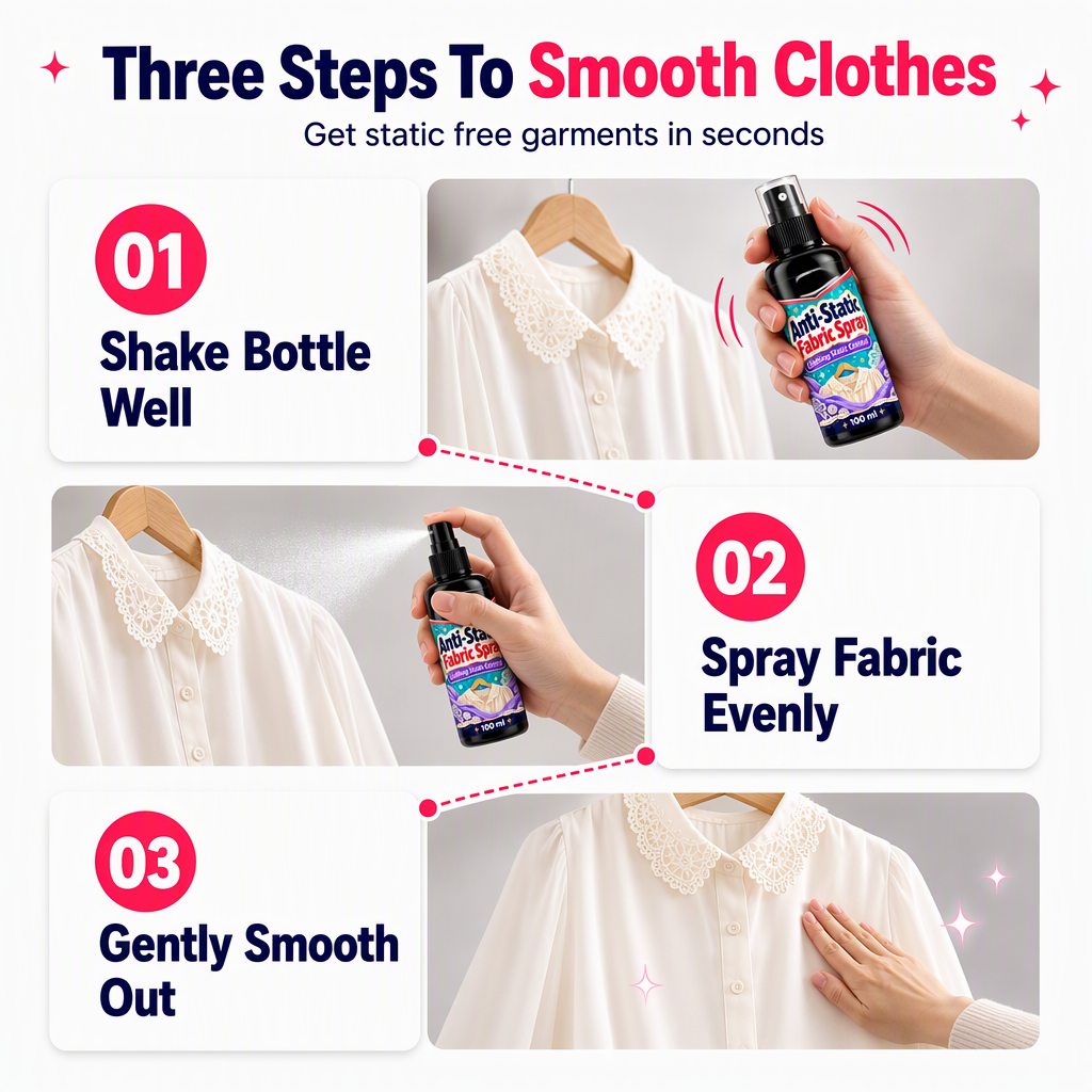 📢📢50% OFF !! ⏰Anti Static Spray for Clothes to Reduce Static Cling on Clothing Hats and Pants