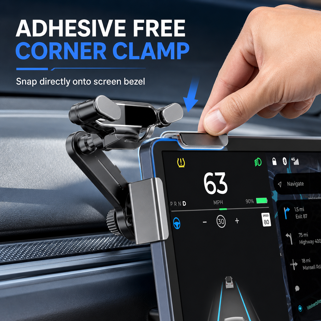 Car Phone Holder Mount with Center Control Screen Base Bracket for New Energy Vehicles