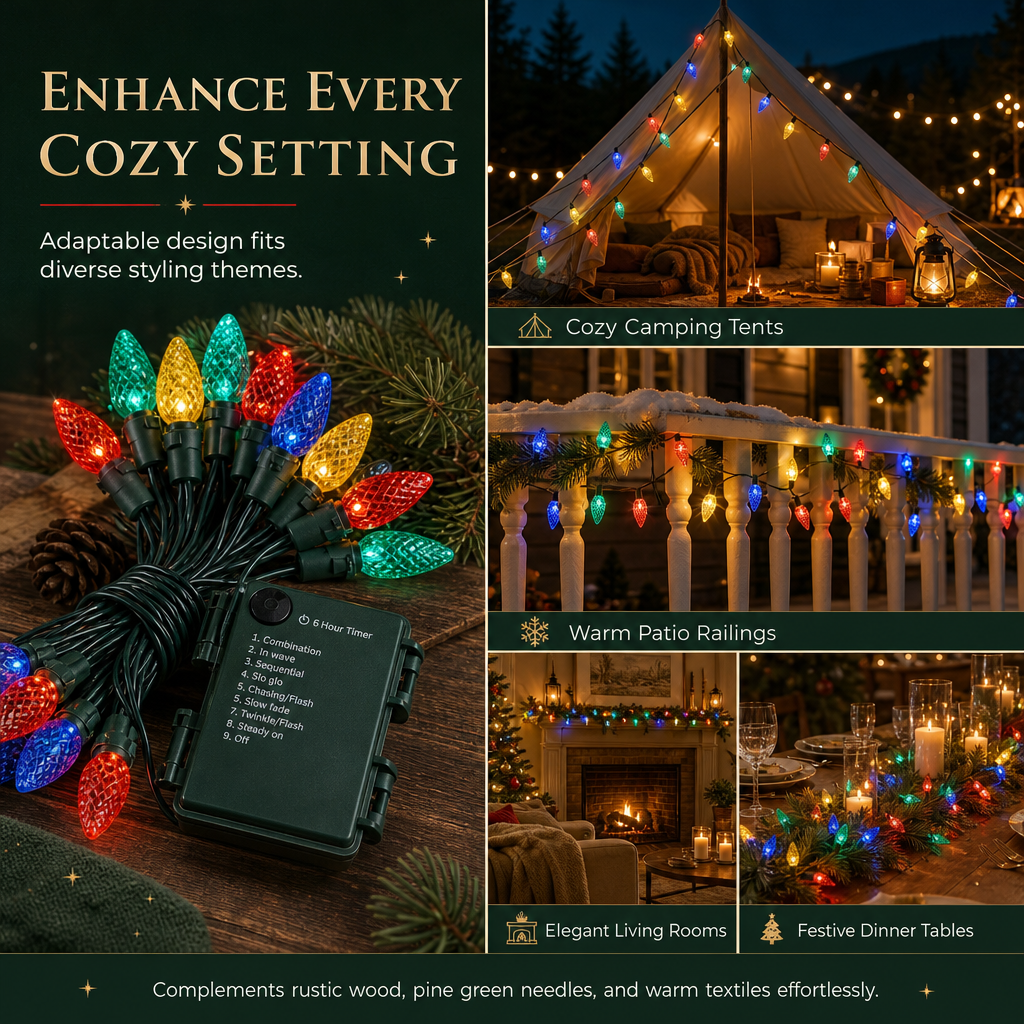 Battery Operated Strawberry String Lights with 8 Lighting Modes for Christmas Halloween Garden Yard Decoration