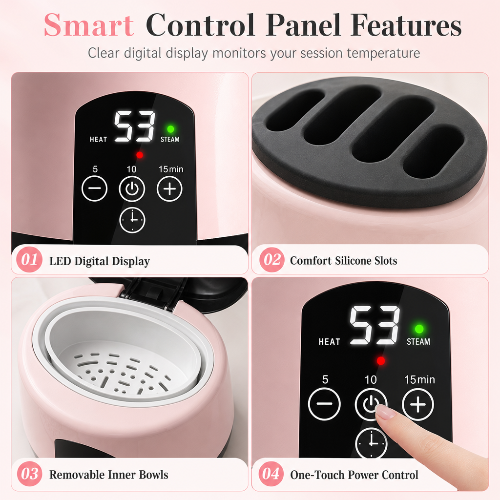 36W Electric Steam Nail Polish Remover Machine Professional Gel Polish and Acrylic Removal Device for Manicures