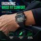 Square Digital Sports Watch Waterproof Outdoor Electronic Calendar Wristwatch for Men and Women