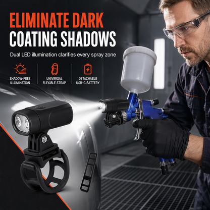 Spray Gun Light for Car and Furniture Touch Up Spraying Auxiliary Lighting Attachment for Coating and Coloring