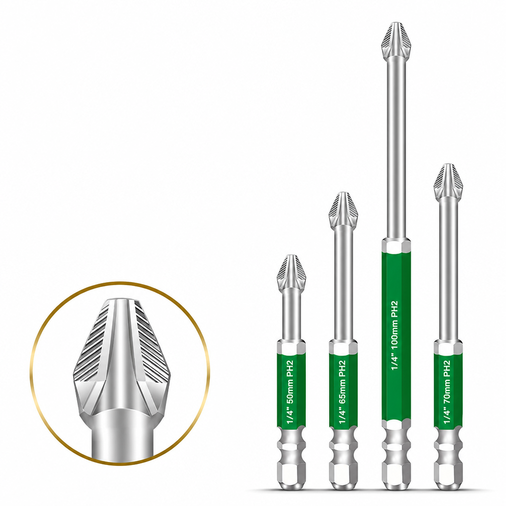🔥 50% OFF 🔧 Magnetic Phillips Screwdriver Bit Set – Impact Resistant Non-Slip Bits for Electric Screwdrivers ✨