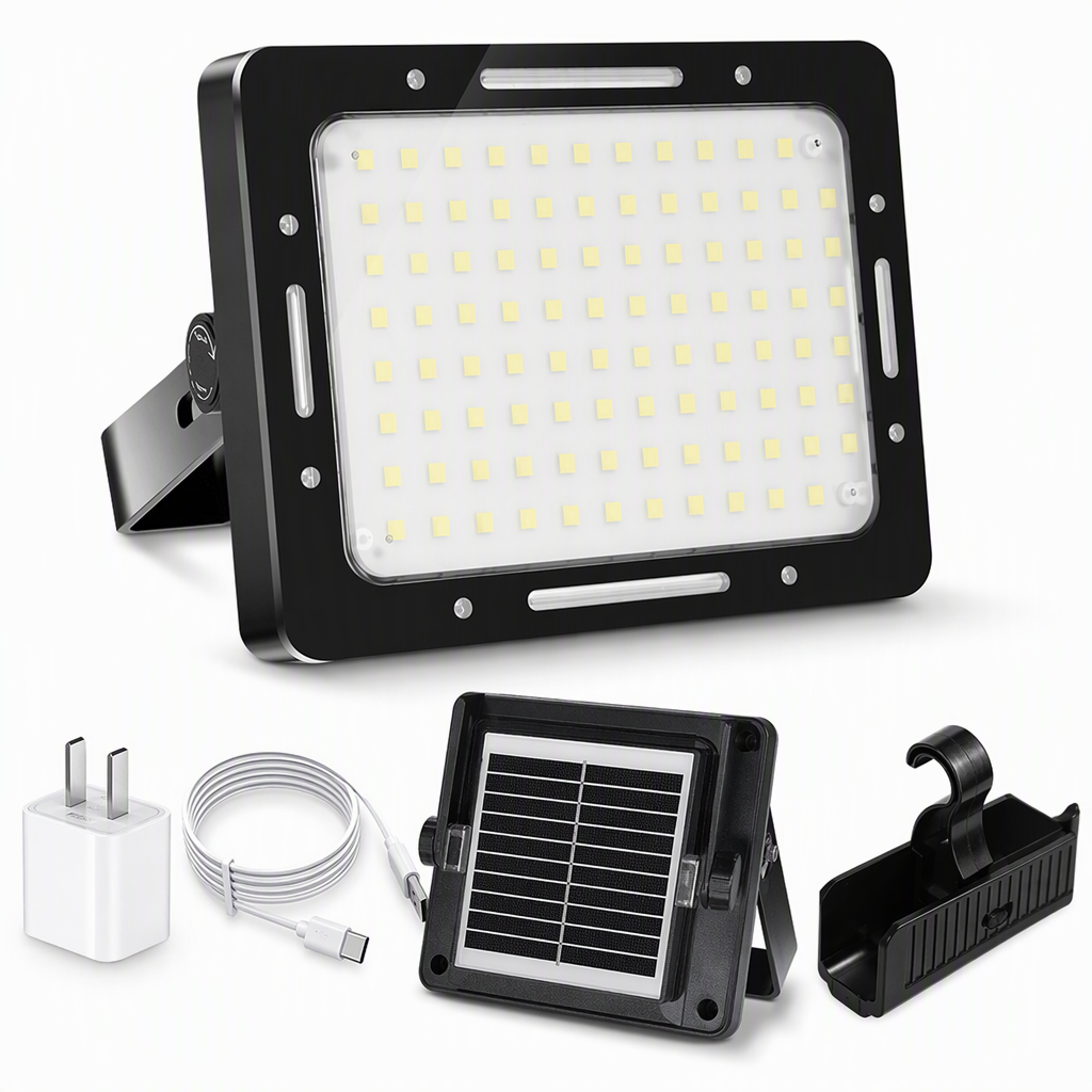 🔥⏰️NEW ARRIALS!!!☀️olar Rechargeable LED Camping Light – Super Bright Portable Emergency Lamp For Night Market & Outdoor Work ✨