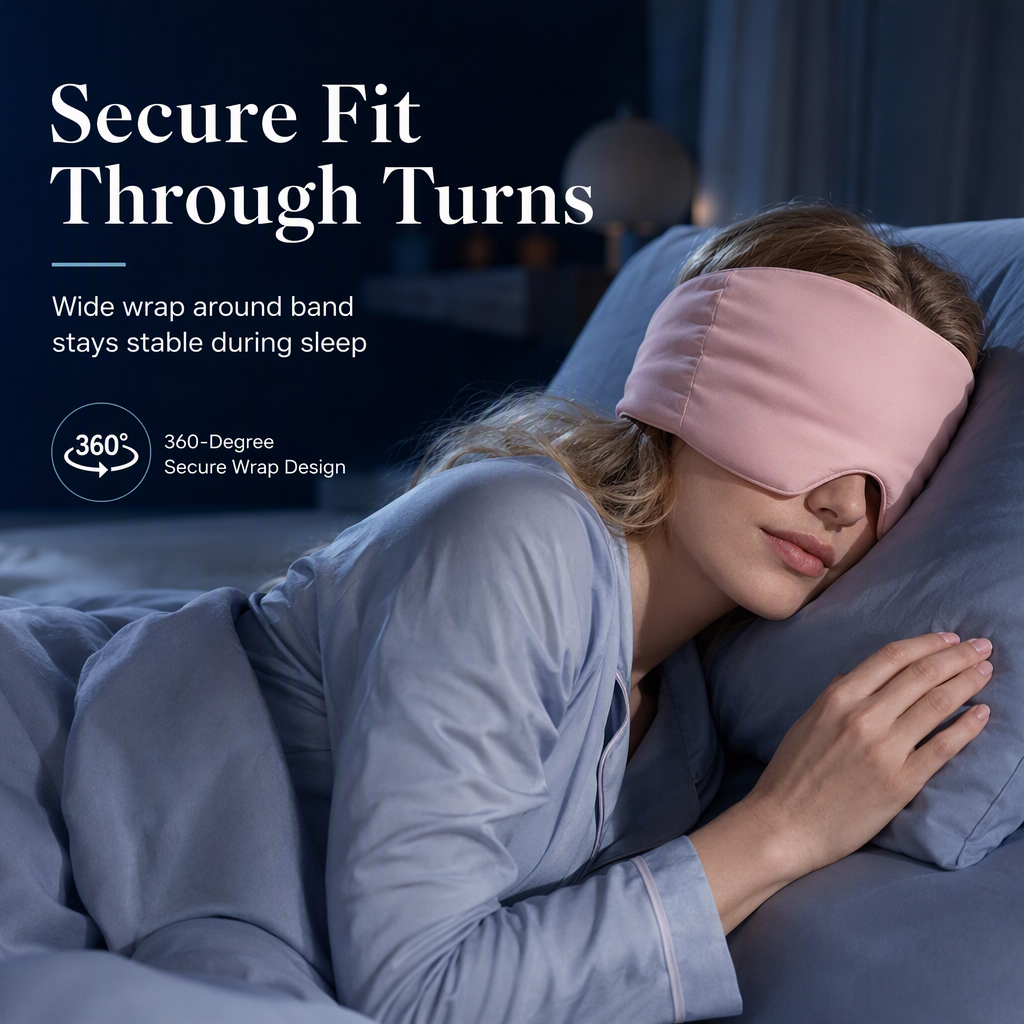 😴💤 Weighted Sleep Mask – 100% Blackout, Pressure-Relief Design for Deeper Sleep & Fresh Eyes!