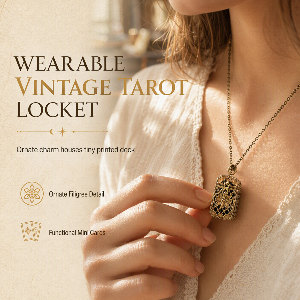 Women's Tiny Tarot Card with Chain Jewelry