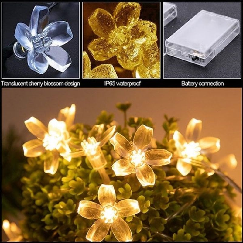 Festival Waterproof LED String Lights for Lawn and Courtyard Decor