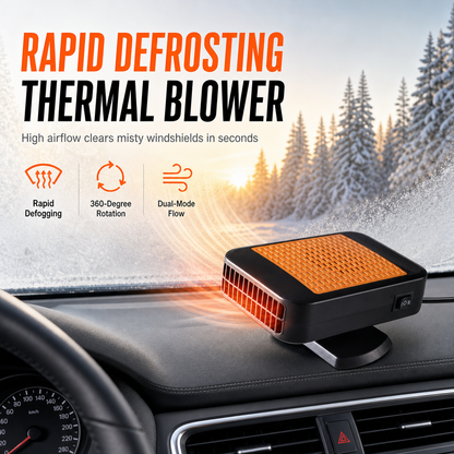 Portable 12V Car and Windshield Defroster Defogger Fan for Vehicles