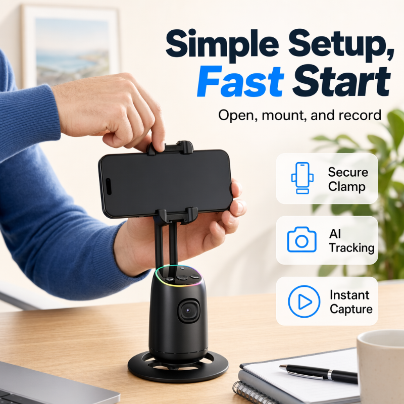 AI Face Tracking Stabilizer for Smartphones