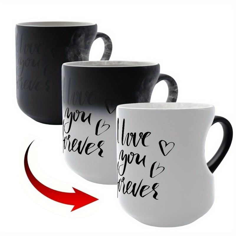 Color Changing Heart Handle Ceramic Mug for Valentine's Day