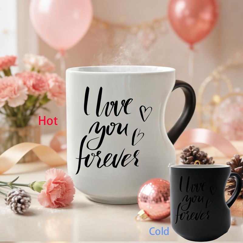 Color Changing Heart Handle Ceramic Mug for Valentine's Day