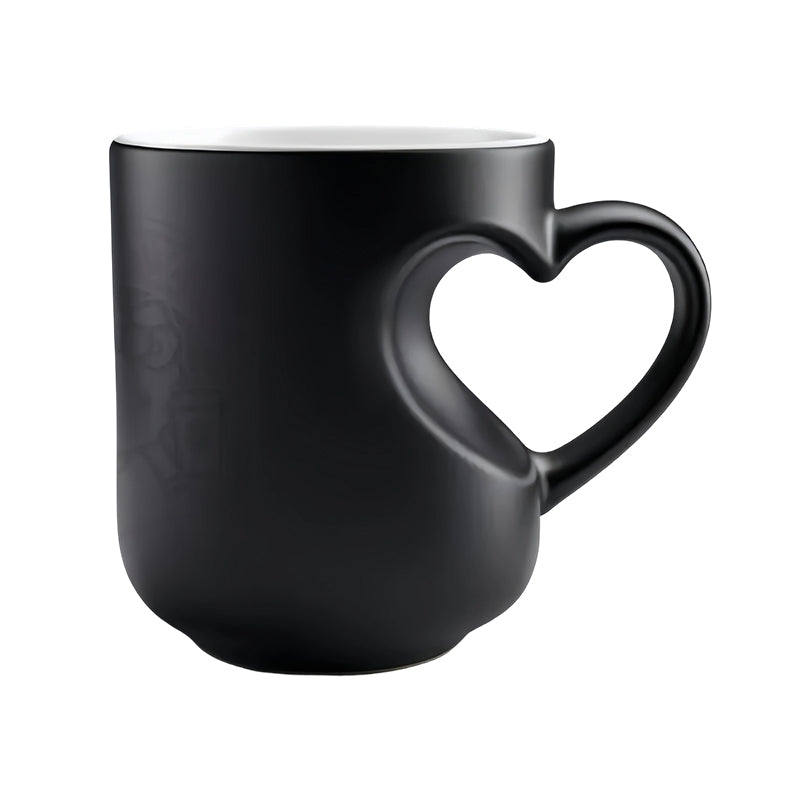 Color Changing Heart Handle Ceramic Mug for Valentine's Day