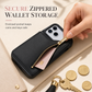 Crossbody Wallet Phone Case with Zipper Pocket Card Holder Kickstand