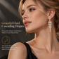 S925 Sterling Silver Post Micro Pave Zircon Fan Shaped Skirt Earrings for Women Elegant Exquisite Ear Jewelry 1 Pair