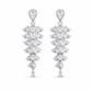 S925 Sterling Silver Post Micro Pave Zircon Fan Shaped Skirt Earrings for Women Elegant Exquisite Ear Jewelry 1 Pair