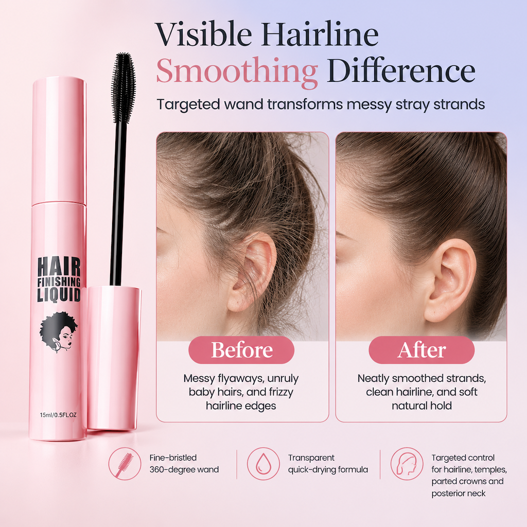 Flyaway Hair Finishing Liquid for Taming and Styling Messy Hair