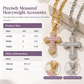 Hip Hop Double Layer Baguette Rhinestone Cross Brass with Figaro Chain