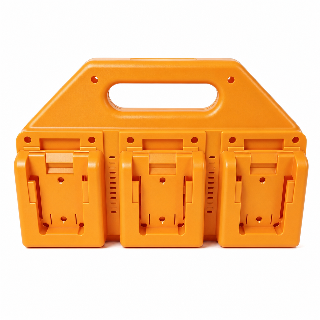 6 Slot Lithium Battery Storage Mount and Organizer Rack for Power Tool Batteries