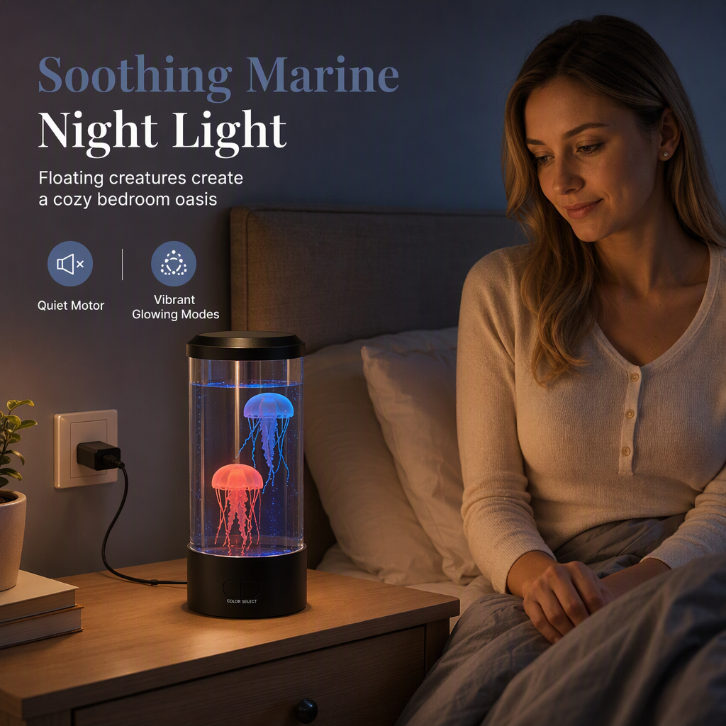 USB LED Jellyfish Aquarium Mood Light