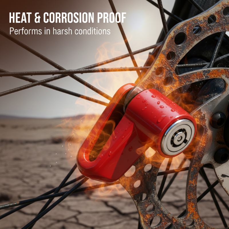 Press-to-Lock Anti-Theft Heavy-Duty Disc Brake Lock