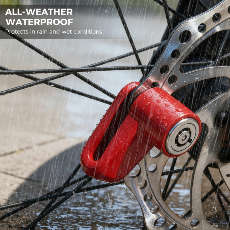 Press-to-Lock Anti-Theft Heavy-Duty Disc Brake Lock