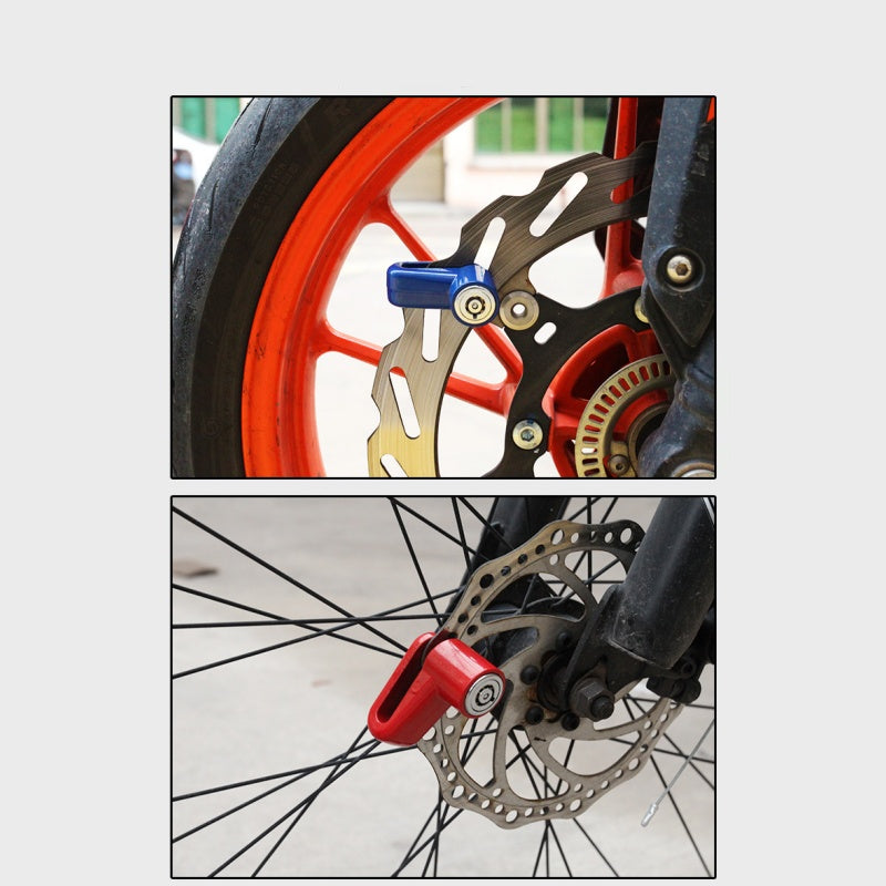 Press-to-Lock Anti-Theft Heavy-Duty Disc Brake Lock