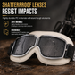 Retro Motorcycle Goggles Vintage Windproof Riding Glasses for Cruiser Helmet and Off-Road Dirt Bike