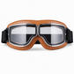 Retro Motorcycle Goggles Vintage Windproof Riding Glasses for Cruiser Helmet and Off-Road Dirt Bike