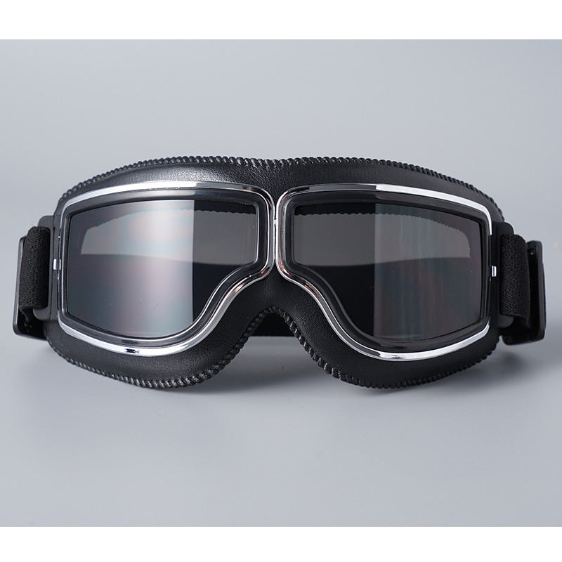 Retro Motorcycle Goggles Vintage Windproof Riding Glasses for Cruiser Helmet and Off-Road Dirt Bike