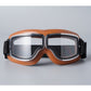Retro Motorcycle Goggles Vintage Windproof Riding Glasses for Cruiser Helmet and Off-Road Dirt Bike