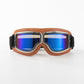 Retro Motorcycle Goggles Vintage Windproof Riding Glasses for Cruiser Helmet and Off-Road Dirt Bike