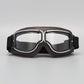 Retro Motorcycle Goggles Vintage Windproof Riding Glasses for Cruiser Helmet and Off-Road Dirt Bike