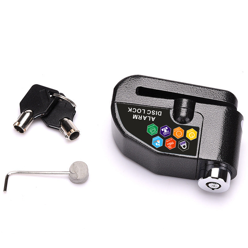 Anti-Theft Disc Brake Alarm Lock for Bicycles Mountain Bikes Motorcycles and Electric Bikes