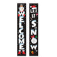 Christmas Porch Banner Hanging Front Door Couplets for Outdoor Holiday Party and New Year Decoration