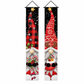 Christmas Porch Banner Hanging Front Door Couplets for Outdoor Holiday Party and New Year Decoration
