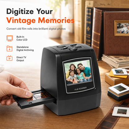 📢📢 50% OFF📸Portable 35mm Film & Slide Scanner – 2.36" LCD Screen for Easy Photo Digitizing