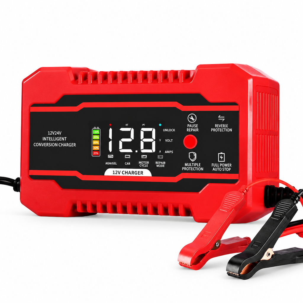 📢📢 50% OFF! 12V 6A Smart Battery Charger – Pulse Repair Mode for Car & Motorcycle Lead-Acid Batteries 🔋🚗