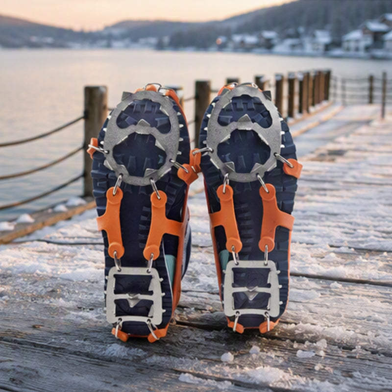 18-Teeth Stainless Steel Crampons for Hiking and Snow