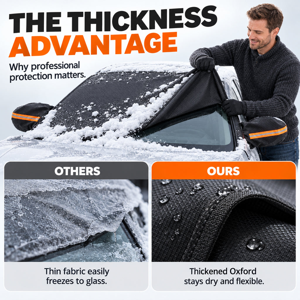 All-Season Thickened Car Windshield Cover for Snow Frost and Sun Protection