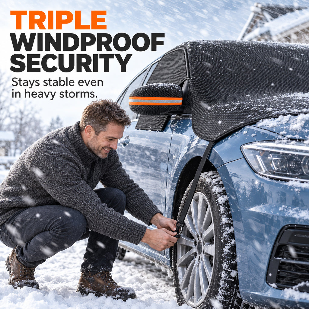 All-Season Thickened Car Windshield Cover for Snow Frost and Sun Protection