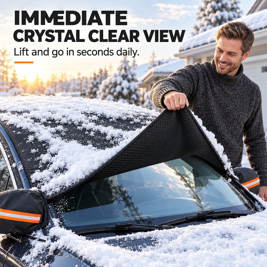 All-Season Thickened Car Windshield Cover for Snow Frost and Sun Protection